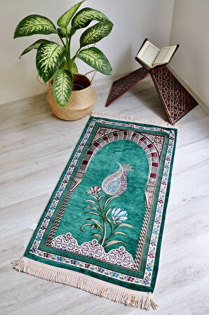 Lale Desenli Astarlı Lüks Seccade S1002 