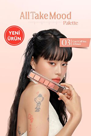 Yoğun Pigmentli 5 Farklı Dokulu Far Paleti Peripera All Take Mood Palette (#003 Can I Call You A Flo