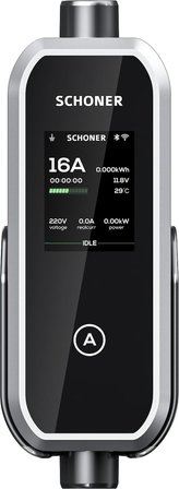 3.5kw Taşınabilir Elektrikli Araç Şarj Istasyonu -Tak ve Şarj Et- Wi-Fi/Bluetooth Smart 5 Metre Tip2 Kablolu