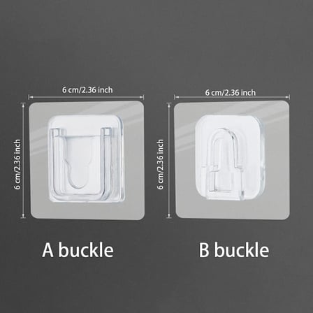 1 Çift Elektrik Prizi Tutucu Oturma Odası Soket Şerit Askı Kanca Şeffaf, 0,2 mm