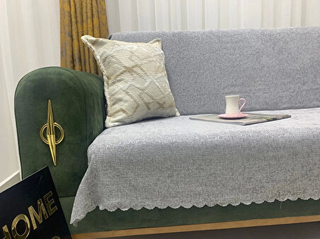 NİVEMESHOME ÇEKYAT ÖRTÜSÜ GRİ
