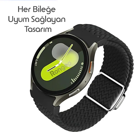 Yeni Nesil Bağlantı Örgü Loop 20mm Kordon Samsung ile Uyumlu Galaxy Watch 7/6/5/4 Serisi için Galaxy Watch 7 Kordon (40mm/44mm) Watch 6/4 Classic (47/43/42mm) Watch 5 Pro Uyumlu