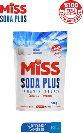 Miss Soda Plus Çamaşır Sodası, 500 g, Toz Deterjan