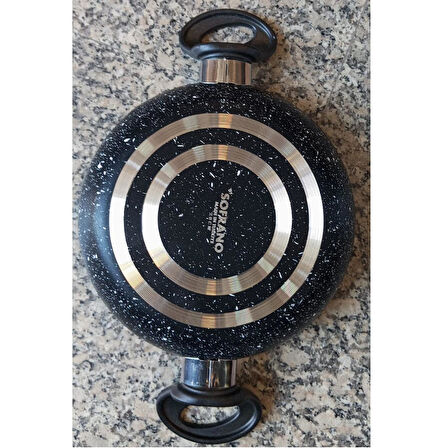 Granit Kaplama 18 cm Sahan yanmaz yapışmaz ekonomik ev öğrenci iki kulplu sahan
