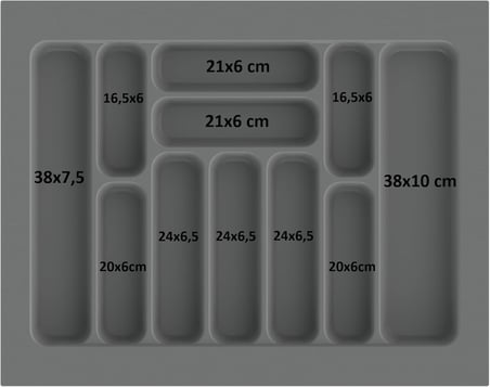 Çekmece Içi Kaşıklık Kepçelik Düzenleyici 62x49 cm (55x40 cm Kadar Kesilebilir)