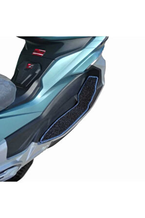 Motosiklet Aksesuar Koruyucu Paspas Max Pro 125cc Uyumlu Gri Kenar Overlok