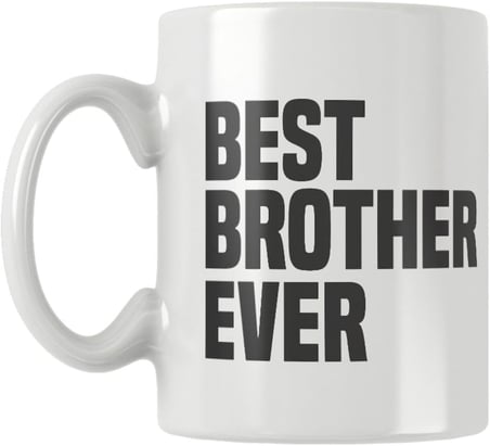 Best Brother Ever Erkek Kardeş Abi Doğum Günü Hediye Baskılı Kupa Bardak, QBM1340