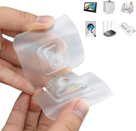 30 Sets Sihirli Kanca çIft Taraflı çOk AmaçLı Kancalar Kendinden YapışKanlı şEffaf Su GeçIrmez Ve Yağ GeçIrmez. Mutfak Banyo Oturma Odası IçIn Delme Yok çıKarıLabilir Max 10kg