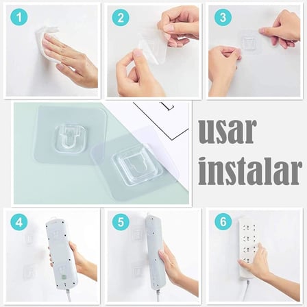 30 Sets Sihirli Kanca çIft Taraflı çOk AmaçLı Kancalar Kendinden YapışKanlı şEffaf Su GeçIrmez Ve Yağ GeçIrmez. Mutfak Banyo Oturma Odası IçIn Delme Yok çıKarıLabilir Max 10kg
