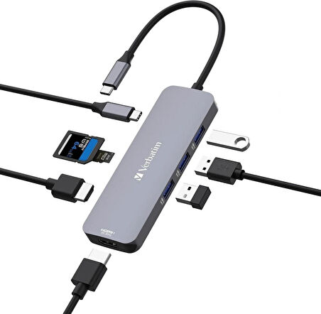 VERBATIM 32151 USB-C PRO 8 PORT HUB CMH-08