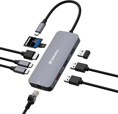 VERBATIM 32152 USB-C PRO 9 PORT HUB CMH-09