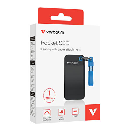 Verbatim 32191 Pocket 1TB Taşınabilir SSD USB 3.2 Mavi - 1000MB/1000MB
