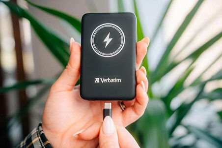 Verbatim Magsafe 10000 Mah Manyetik Kablosuz Powerbank - Siyah