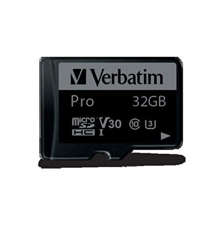 Verbatim 32GB Pro U3 90MB/s MicroSDHC Hafıza Kartı