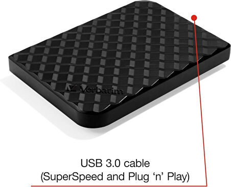 Verbatim 53194 - 1TB USB 3.0 Siyah Taşınabilir Harddisk