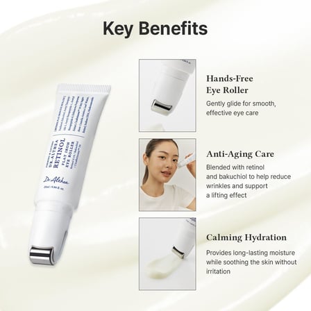 Retinol Flat Iron Eye Roller 25 ml - Retinol, Bakuchiol, Peptit İçeren Kırışıklık Karşıtı Göz Serumu
