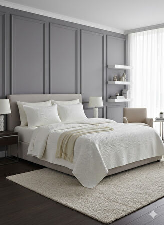 TAYTÜYÜ NUBUK YATAK ÖRTÜSÜ ÇİFT KİŞİLİK TOSKANA EKRU