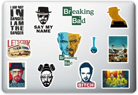 Breaking Bad Dekoratif Laptop Notebook Tablet Telefon Sticker Set 013