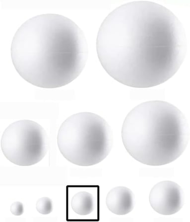 Strafor Köpük Top 4 cm 20 Adet Köpük Top Küre Toplar Yuvarlak Strafor Köpük Top Okul Deney Hobi Sanat