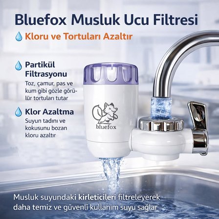 Mutfak Musluk Ucu Su Arıtma (Ver. II) - Klor ve Kireç Azaltıcı, Organik Safsızlıkları Giderici, Uzun Ömürlü Temizlenebilir Kartuş, Kolay Kurulumlu, Akıllı Sürahi Ön Arıtma için İdeal