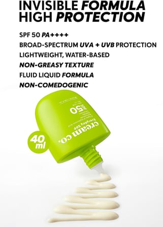 Cream Co. SPF50 Güneş Koruyucu Krem, Leke Karşıtı Nemlendirici Aydınlatıcı, 40 ML, Güneş Serumu