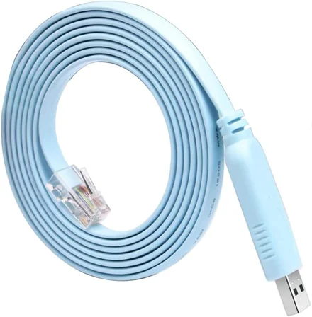 1.8mt USB 2.0 Cisco Seri Yönlendirici USB'den RJ45'e Çeviren Konsol Kablosu Mavi AL3948
