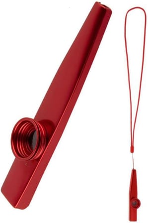MK-02R Metal Kazoo İp Askılı Alüminyum Alaşım Kırmızı