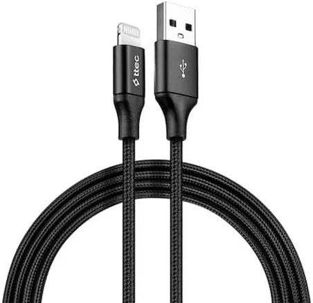 Alumicable XL Lightning Şarj ve Data Kablosu, Siyah, 2 m