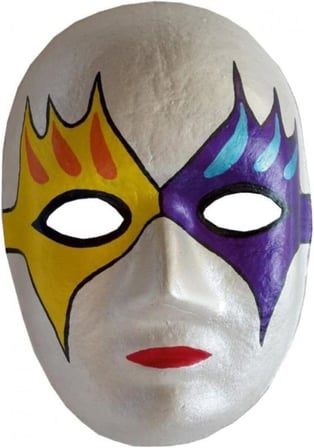 5 Adet, Karton Maske, Boyanabilir, Eğitici Maske Boyama, Etkinlik Ve Hobi Maskesi