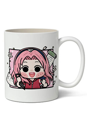 Naruto Chaveiro Sakura Avatar  Anime Temalı Beyaz Kupa Bardak Sevgiliye Arkadaşa Hediye