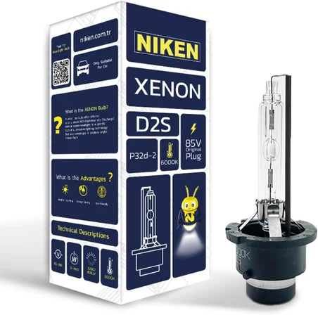 D2S 6000K Beyaz XENON Far Ampulü, 85V, 35W, P32d-2, 6000K