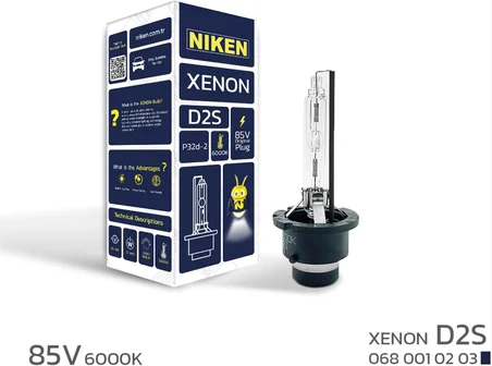 D2S 6000K Beyaz XENON Far Ampulü, 85V, 35W, P32d-2, 6000K