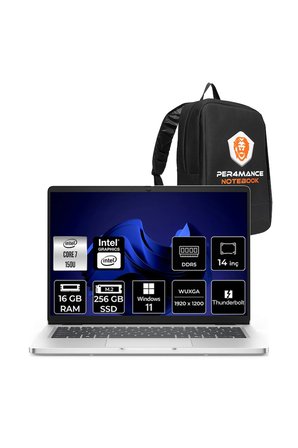 Pro 14 Core 7 150U 16GB RAM 256GB SSD 14" FHD+ Win11 Home PC14250C7165P356 Notebook + Per4 Çanta