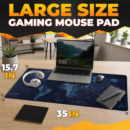 World XXL Profesyonel Ekstra Büyük Mouse Pad ve Bilgisayar Oyunu Mouse Mat Oyun Klavyesi Kaymaz Mouse Pad'ler Masa için 89,9 cm x 39,9 cm Ev Ofis Masa Pedi Klavye ve Oyun Pedi için Fare Altlığı