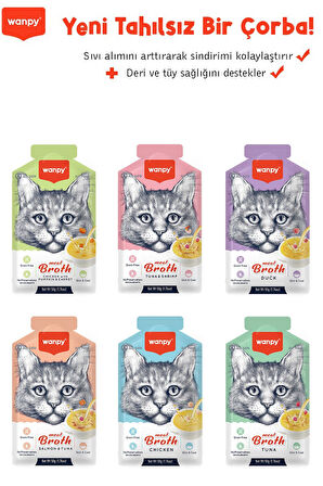 Karışık Aromalı Kedi Çorbası 50 gr x 6 Adet Sıvı Kedi Ödülü