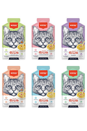 Karışık Aromalı Kedi Çorbası 50 gr x 6 Adet Sıvı Kedi Ödülü