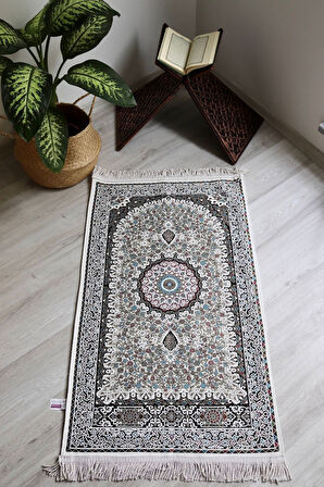 Osmanlı Desen Astarlı Lüks Seccade S1018 Krem