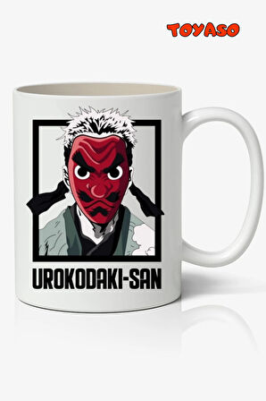 Demon Slayer Sakonji Urokodaki Anime Temalı Beyaz Kupa Bardak Sevgiliye Arkadaşa Hediye