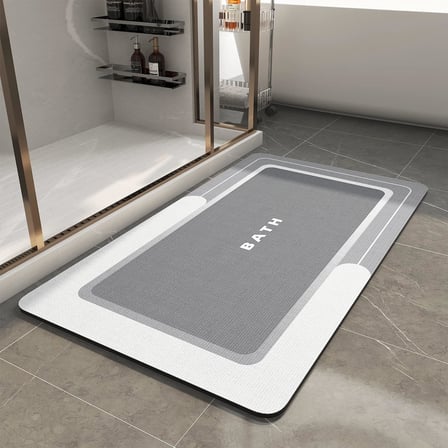 Banyo Paspası - Kaymaz Süper Emici Lekeye Dayanıklı Hızlı Kuruyan İnce Banyo Halısı - Küvet Vanity İçin Zemin Paspası - Kolay Bakım 40 x 60
