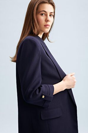 	Regular Fit Ceket Yaka Basic Düz Blazer Ceket