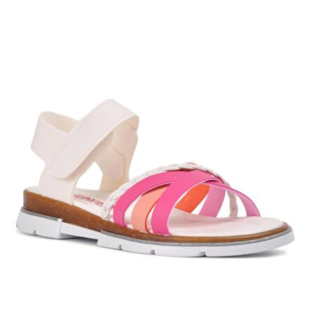 Şiringenç 001 Beyaz-Pembe Çocuk Sandalet