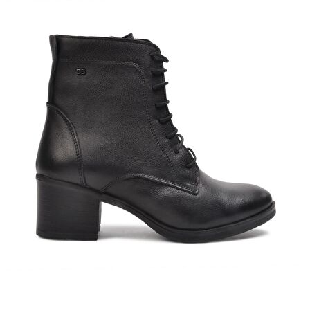 Castle Black 92159-1 Siyah Kadın Hakiki Deri Bot