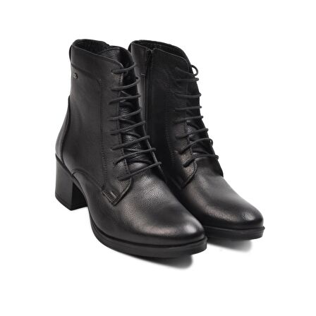 Castle Black 92159-1 Siyah Kadın Hakiki Deri Bot