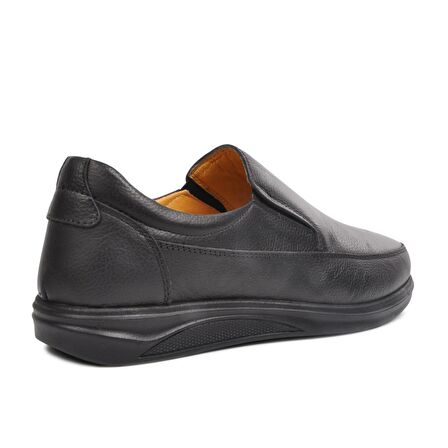 Ayakmod 472 Siyah Erkek Hakiki Deri Slip On Ayakkabı