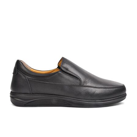 Ayakmod 472 Siyah Erkek Hakiki Deri Slip On Ayakkabı