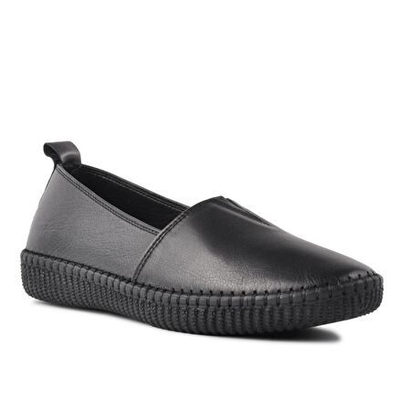 Voyager 7233-1 Siyah Kadın Hakiki Deri Günlük Ayakkabı