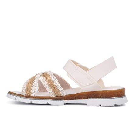 Şiringenç 210101 Beyaz Comfort Kız Çocuk Sandalet