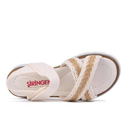 Şiringenç 210101 Beyaz Comfort Kız Çocuk Sandalet