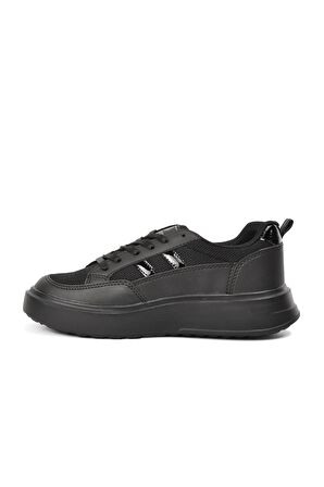 Walkway Deren Siyah Unisex Spor Ayakkabı