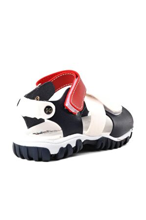 Şiringenç Şr60 Lacivert Beyaz Kırmızı Erkek Çocuk Comfort Sandalet